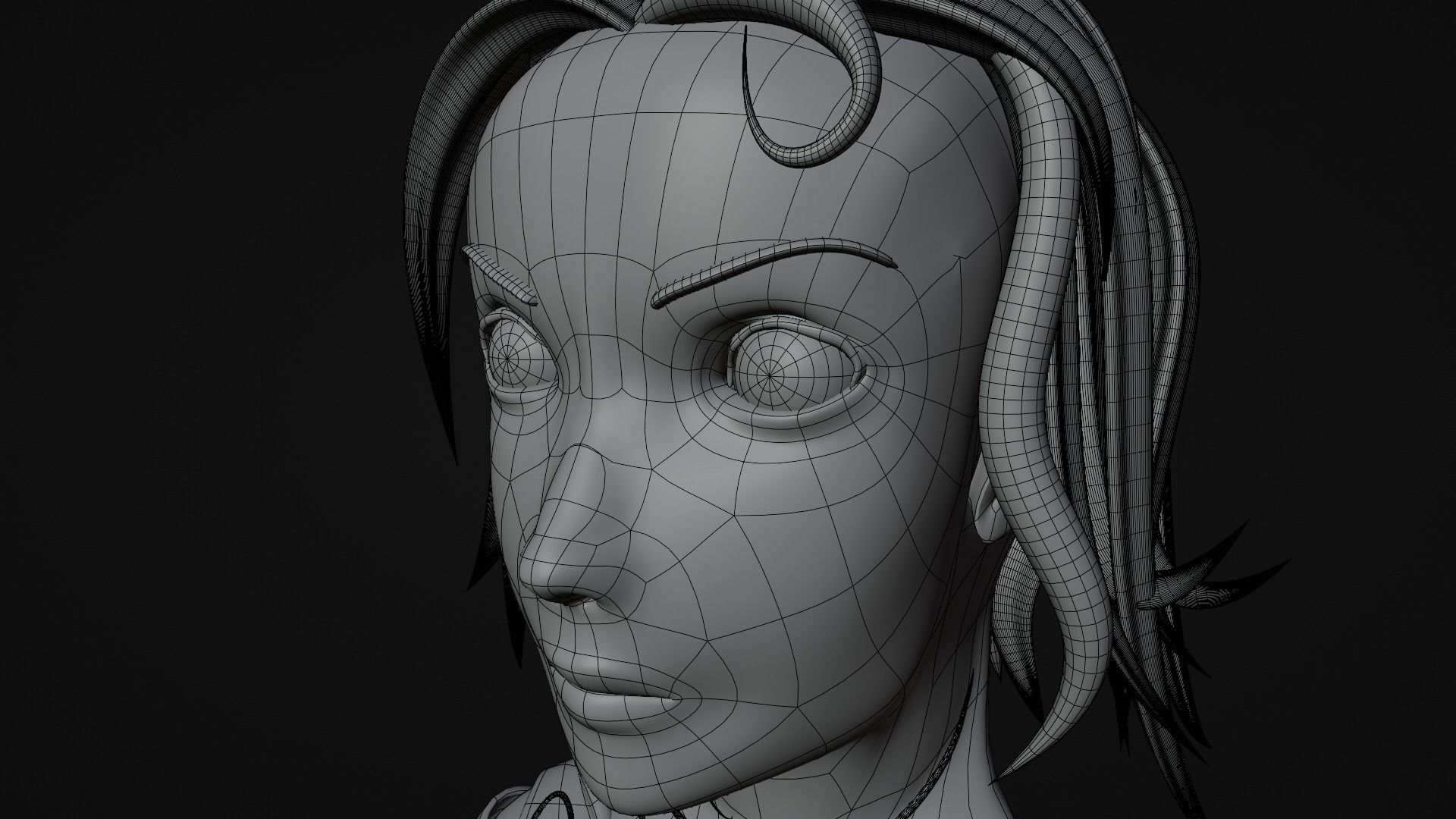 medieval princess game character Free 3D model_34