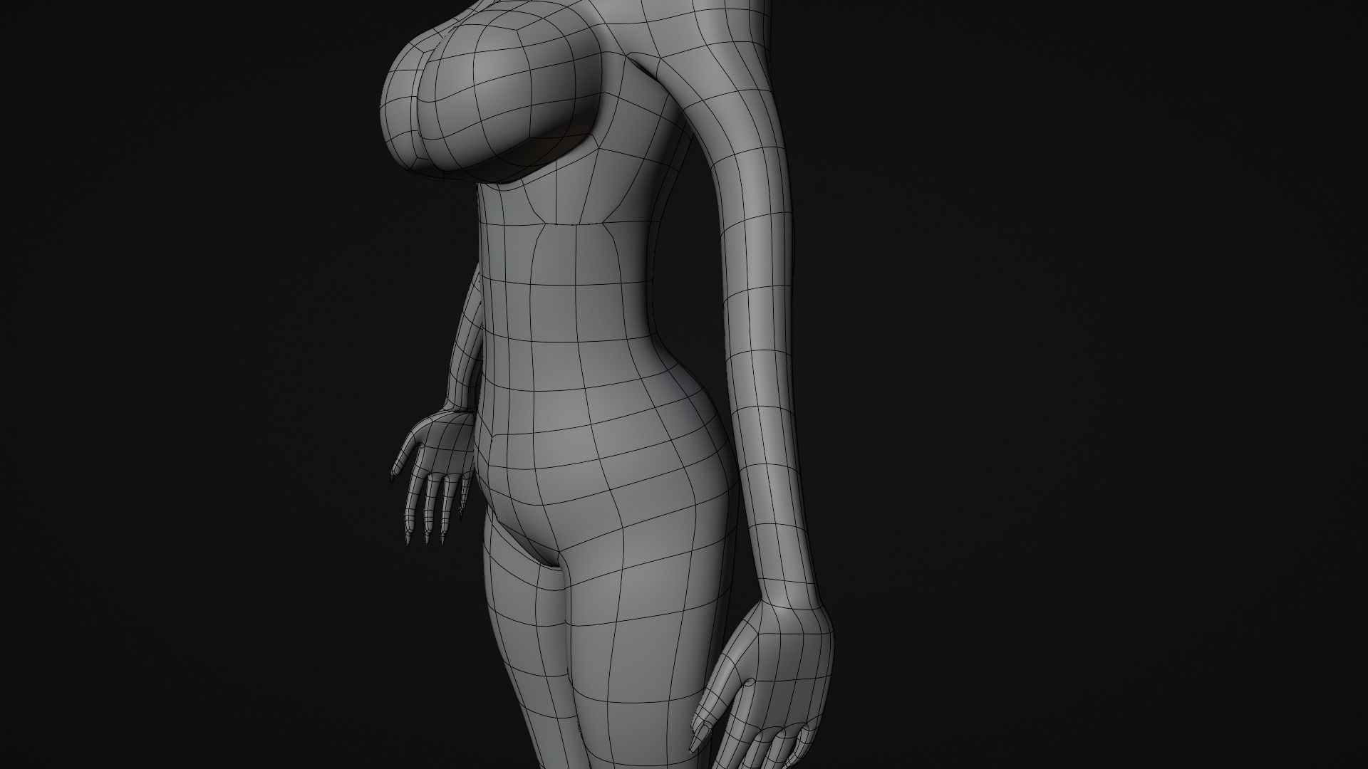 medieval princess game character Free 3D model_29