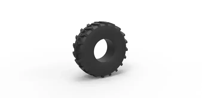 Military truck tire 8 Scale 1 to 25