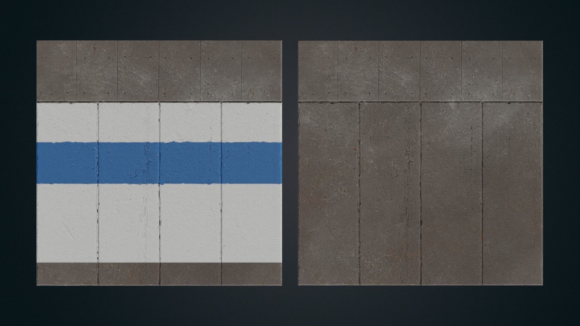 Underground parking lot props  Low-poly 3D model_6