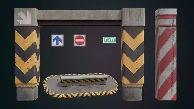 Underground parking lot props 