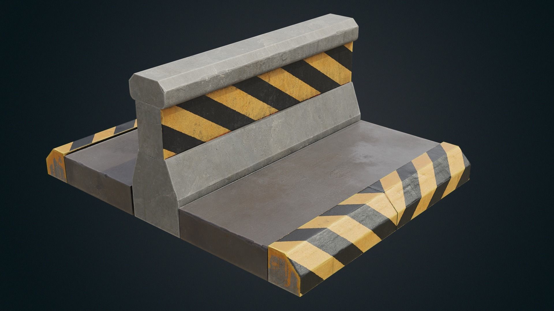 Underground parking lot props  Low-poly 3D model_4