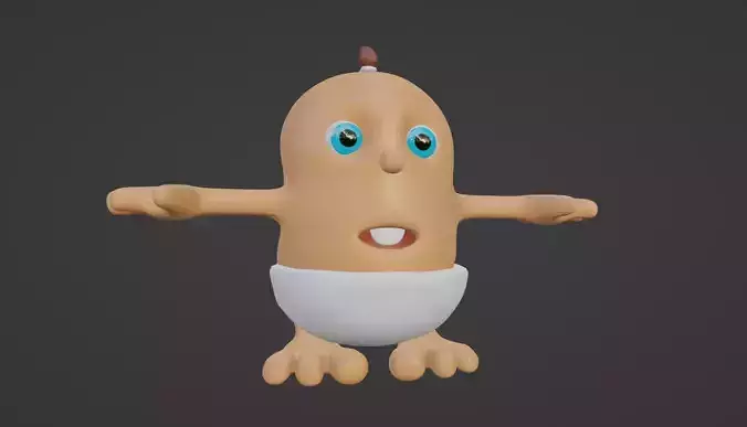 Cartoon Baby Not Rigged