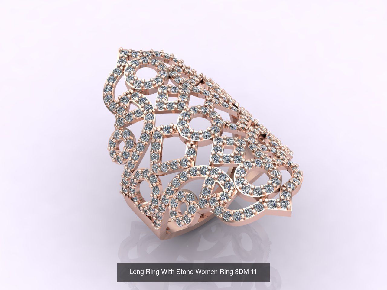 27 Files - 3DM Long Ring With Stone Women Ring Print Model 3D Model Collection_27