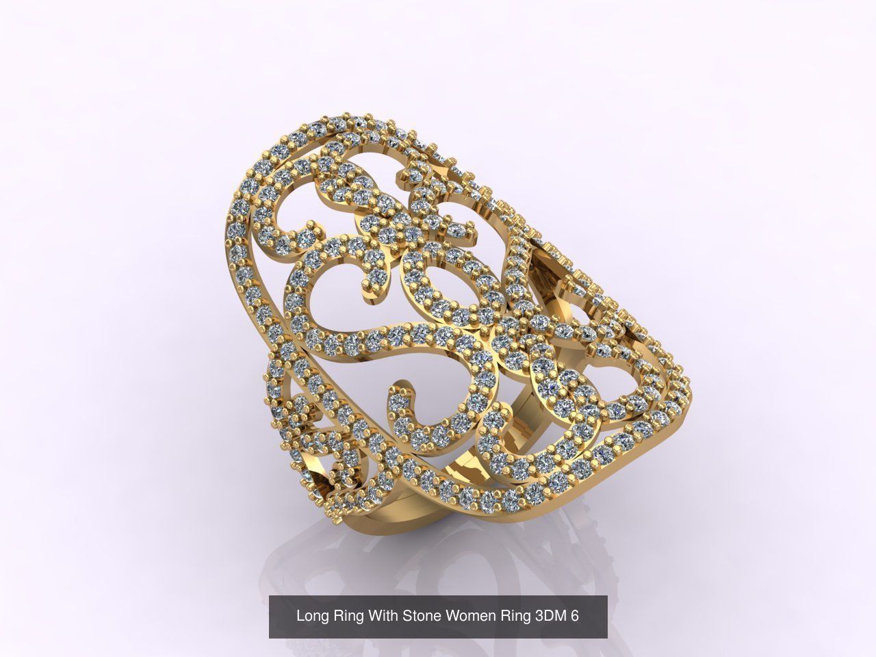 27 Files - 3DM Long Ring With Stone Women Ring Print Model 3D Model Collection_6
