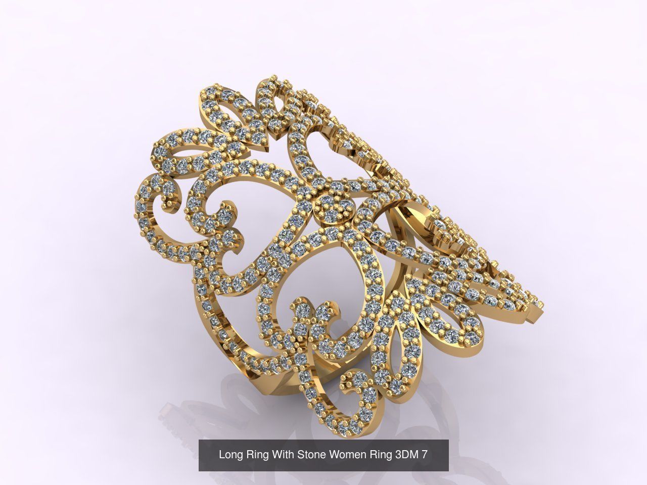 27 Files - 3DM Long Ring With Stone Women Ring Print Model 3D Model Collection_5