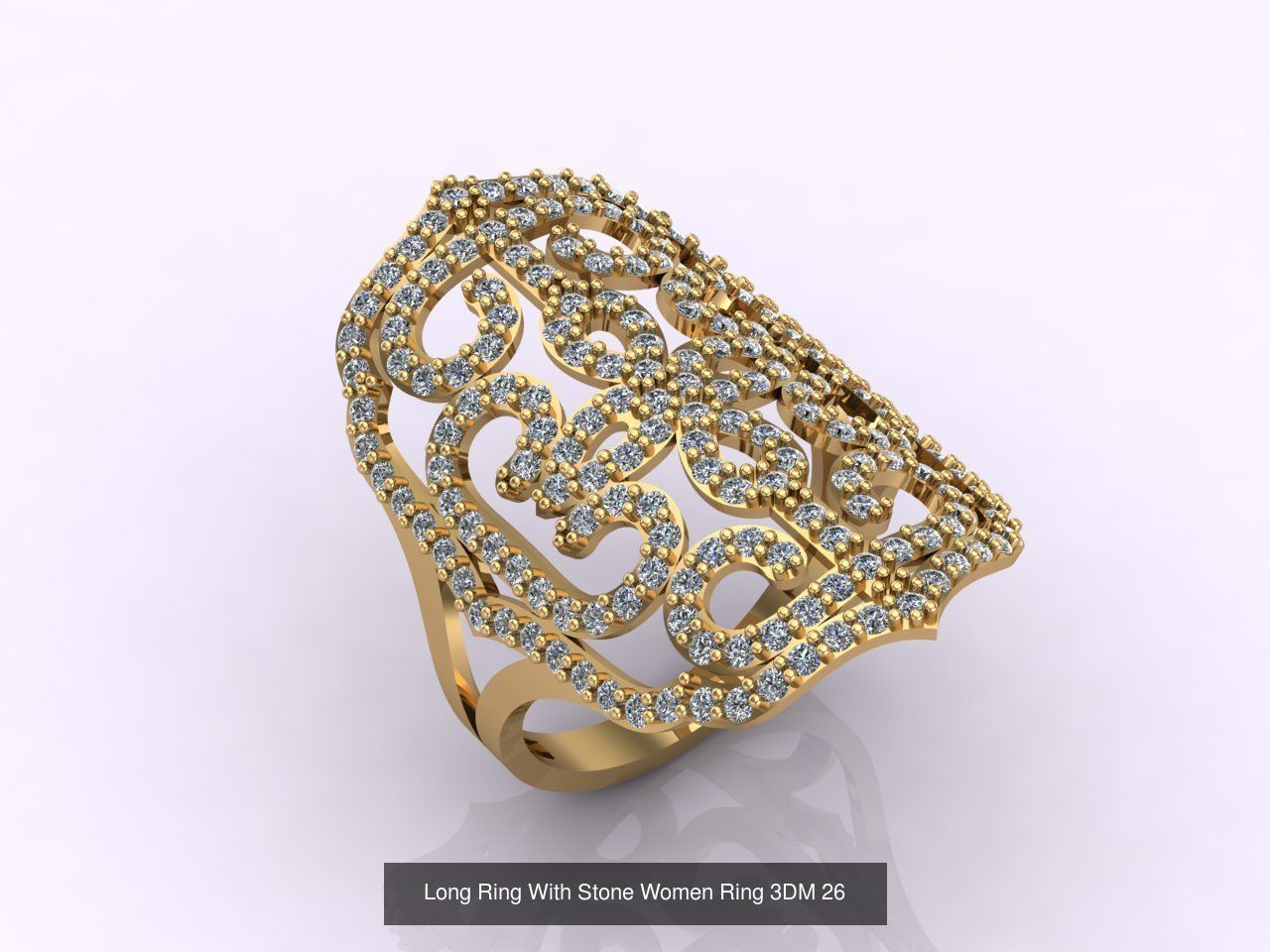 27 Files - 3DM Long Ring With Stone Women Ring Print Model 3D Model Collection_11