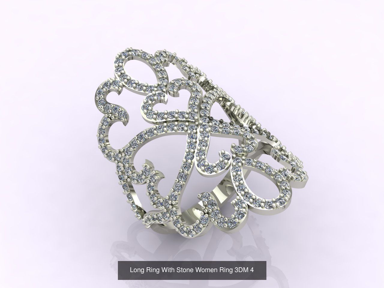 27 Files - 3DM Long Ring With Stone Women Ring Print Model 3D Model Collection_8