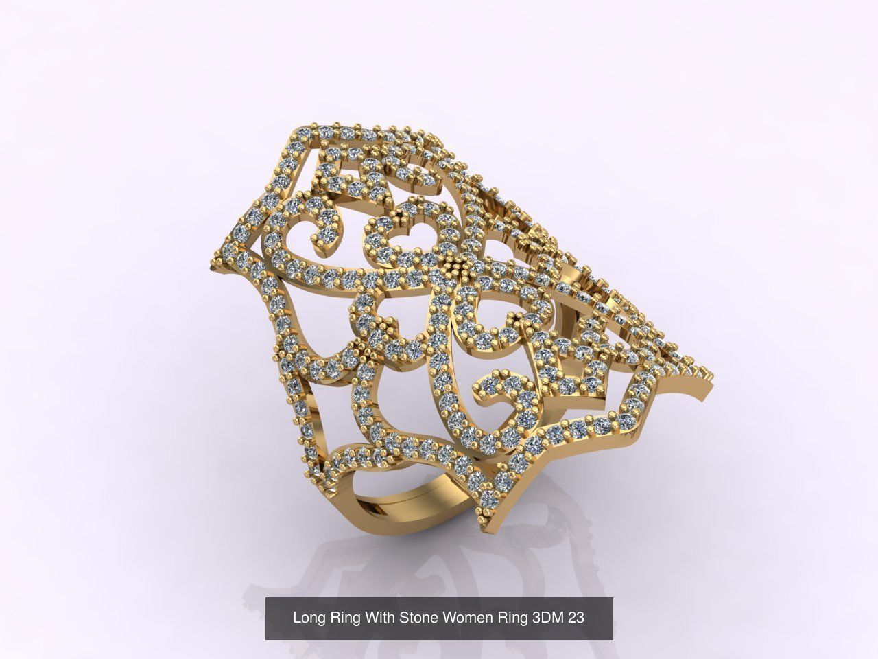 27 Files - 3DM Long Ring With Stone Women Ring Print Model 3D Model Collection_14