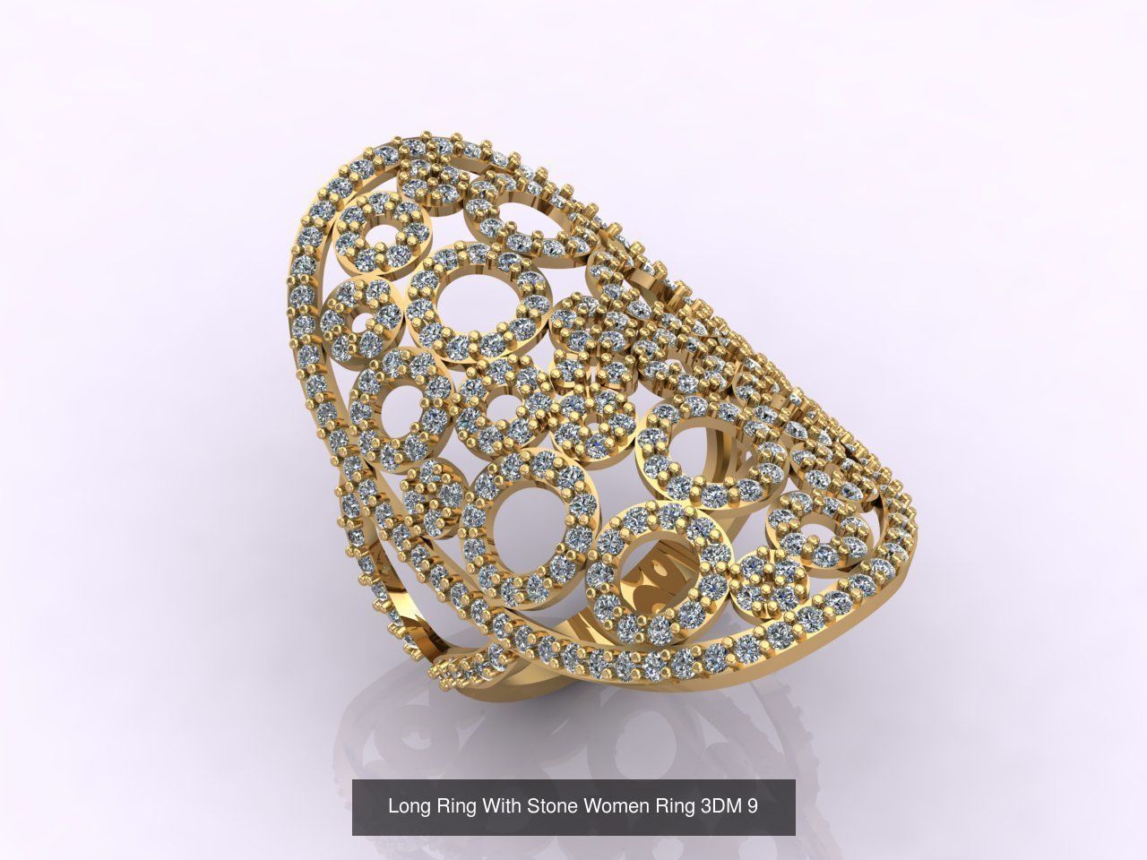 27 Files - 3DM Long Ring With Stone Women Ring Print Model 3D Model Collection_3