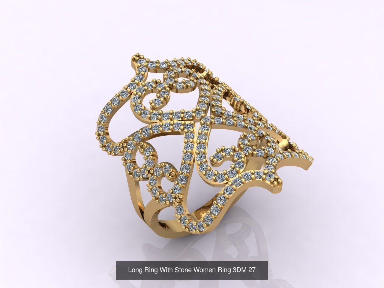 27 Files - 3DM Long Ring With Stone Women Ring Print Model 3D Model Collection_10