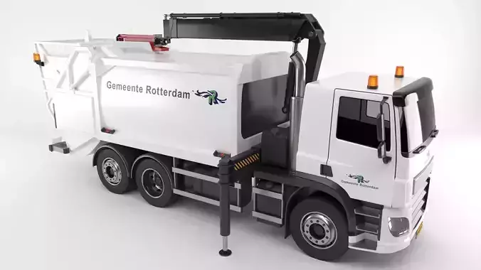Dutch Garbage truck 3D model