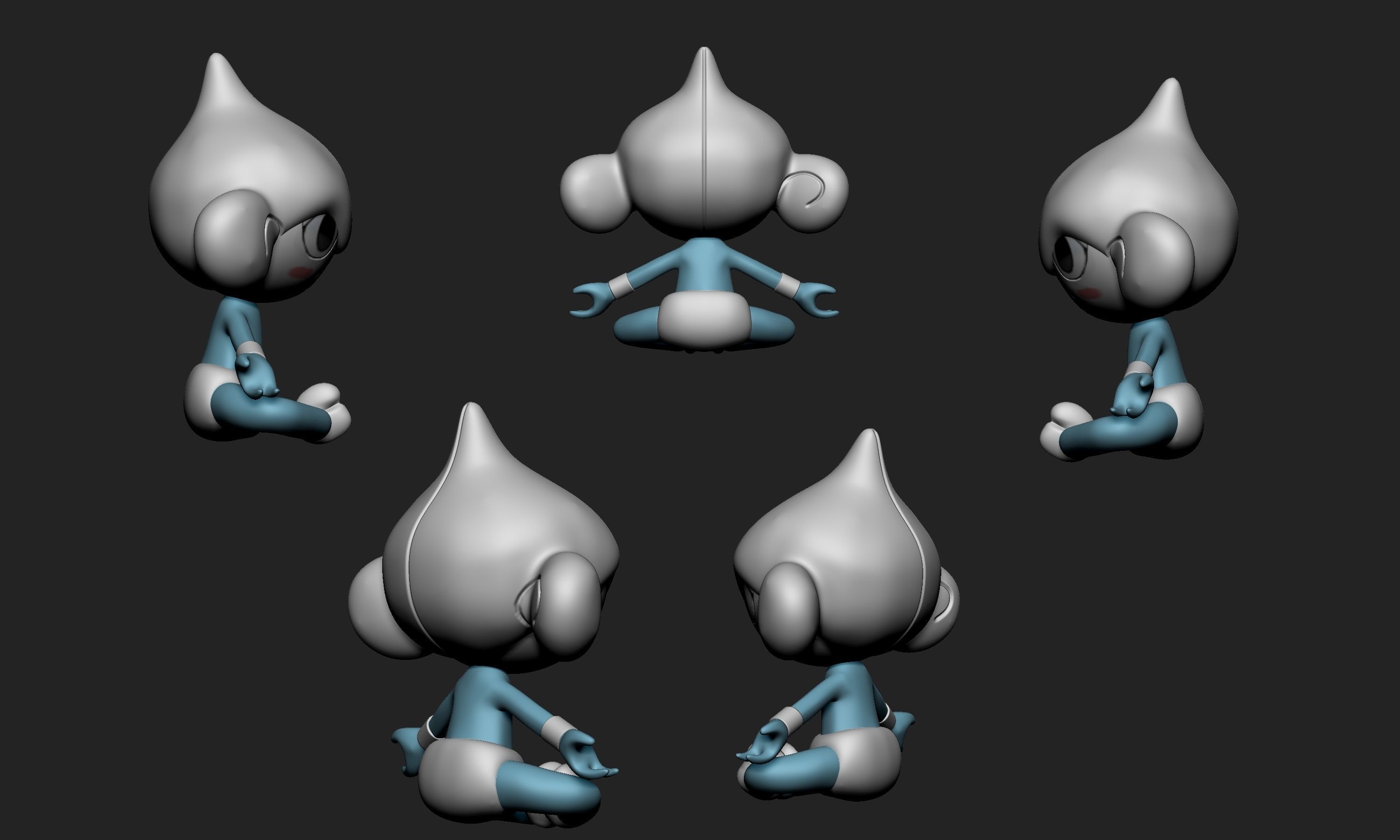 Pokemon - Meditite and Medicham 3D print model_11