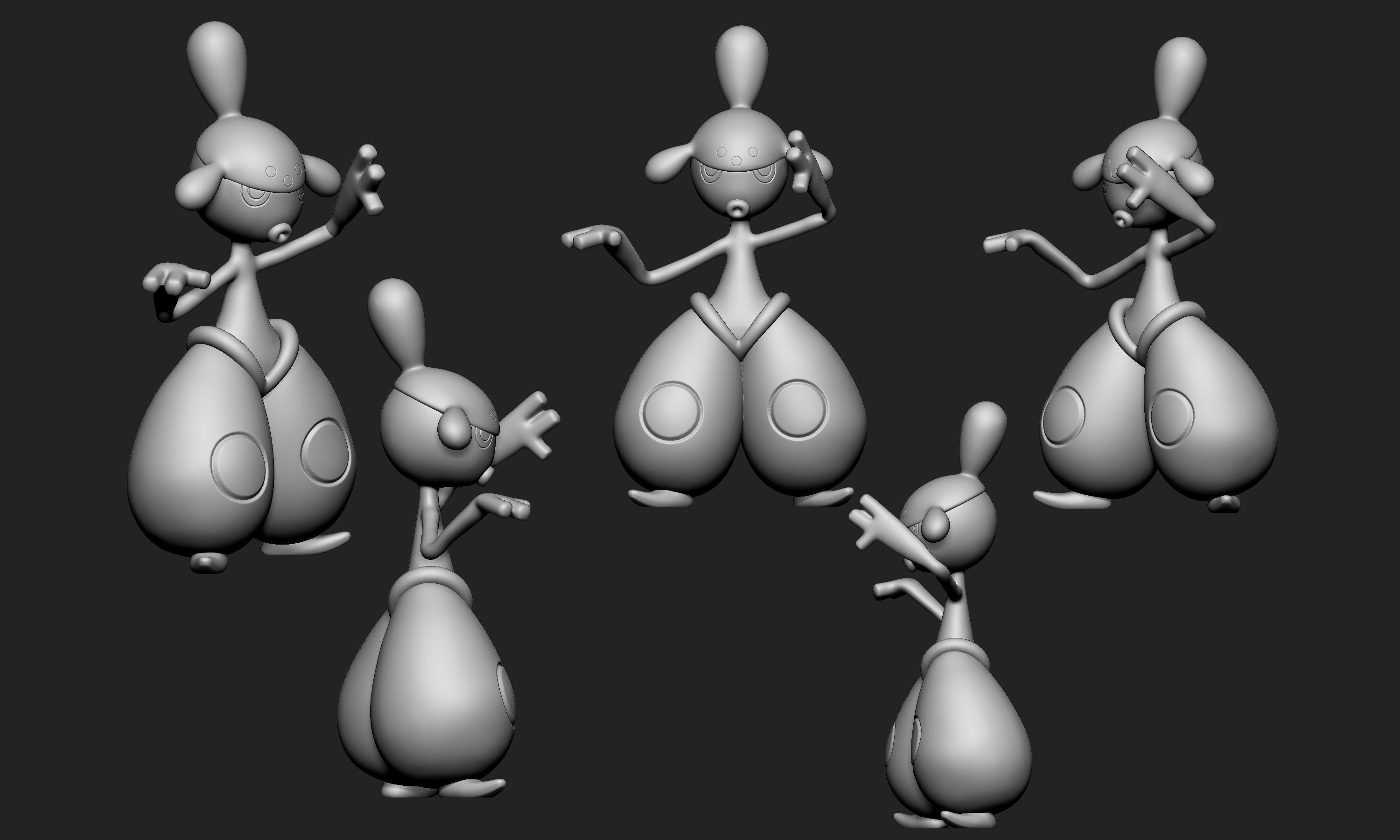 Pokemon - Meditite and Medicham 3D print model_6