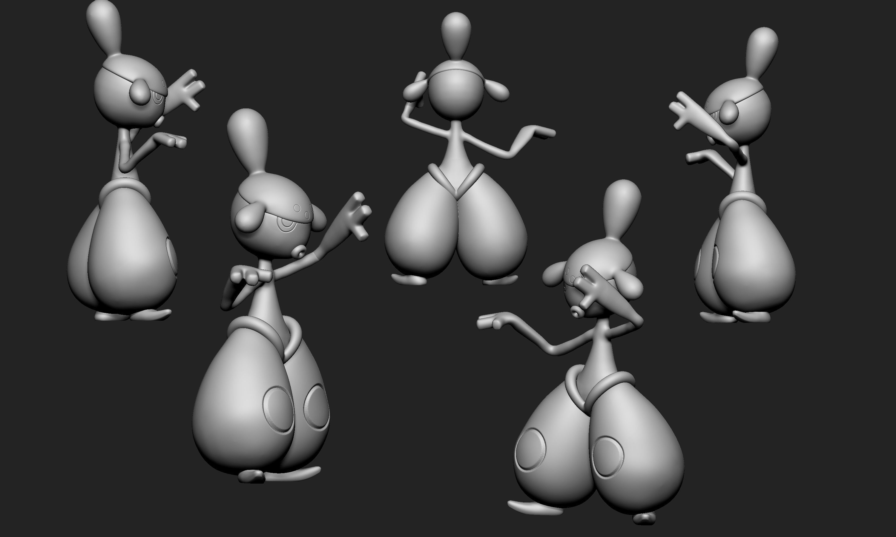 Pokemon - Meditite and Medicham 3D print model_7