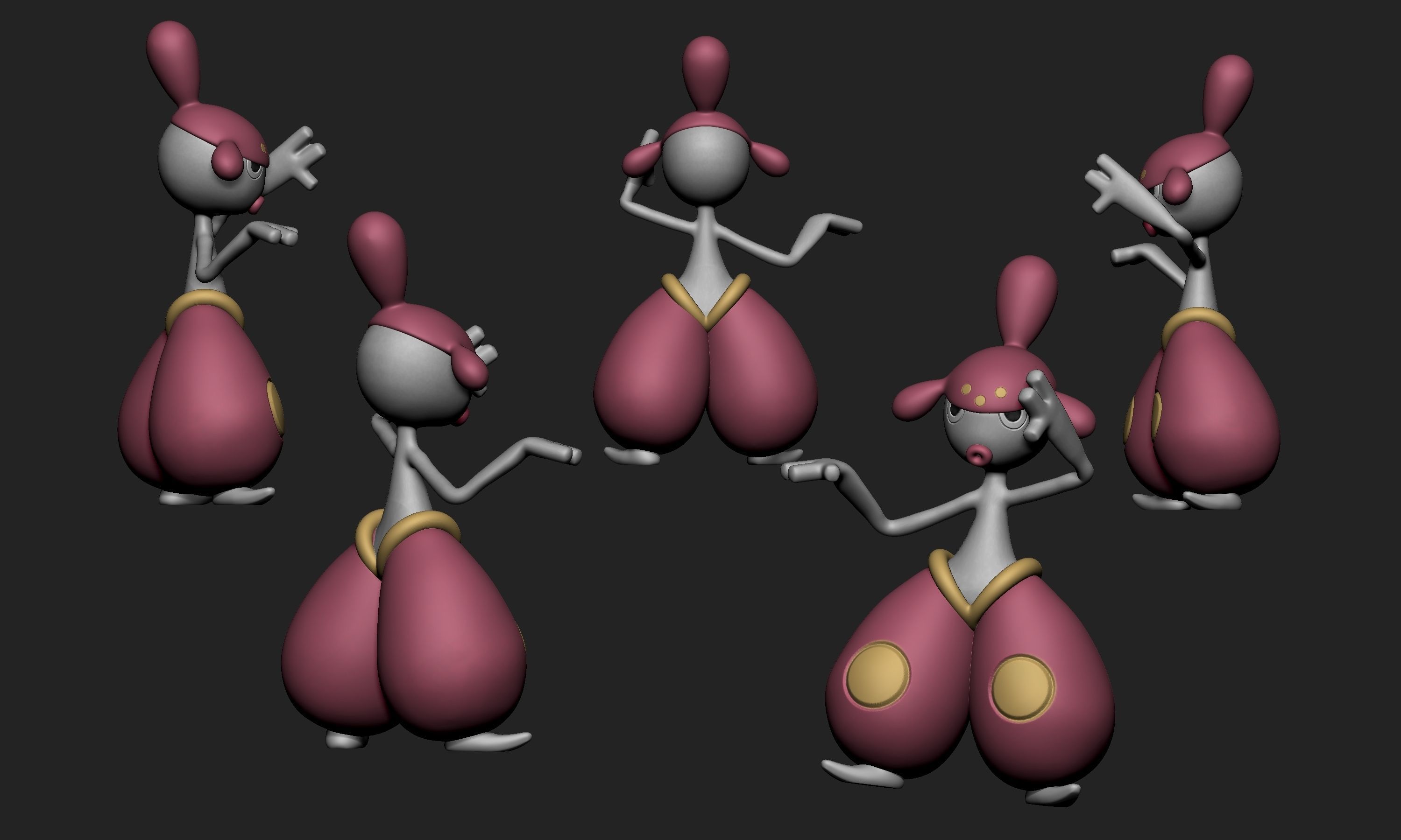 Pokemon - Meditite and Medicham 3D print model_4