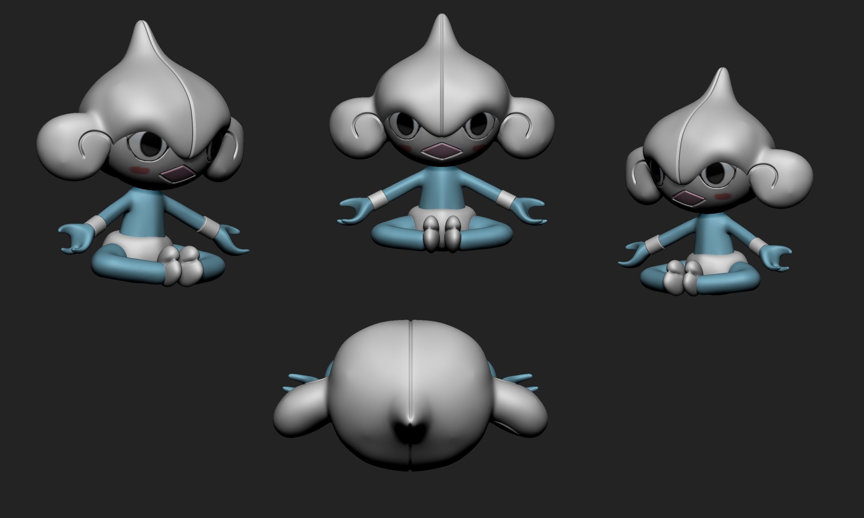 Pokemon - Meditite and Medicham 3D print model_10