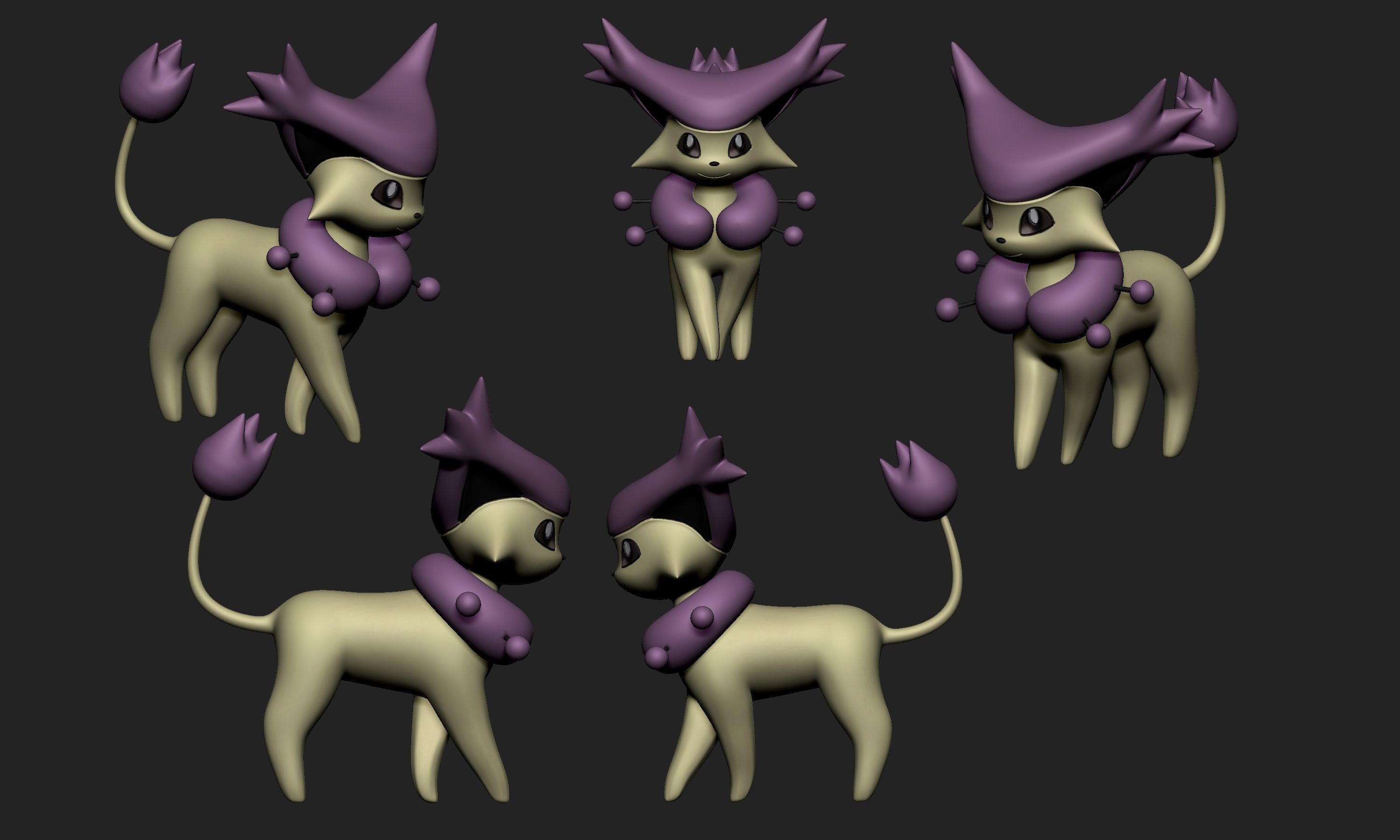 Pokemon - Skitty and Delcatty 3D print model_3