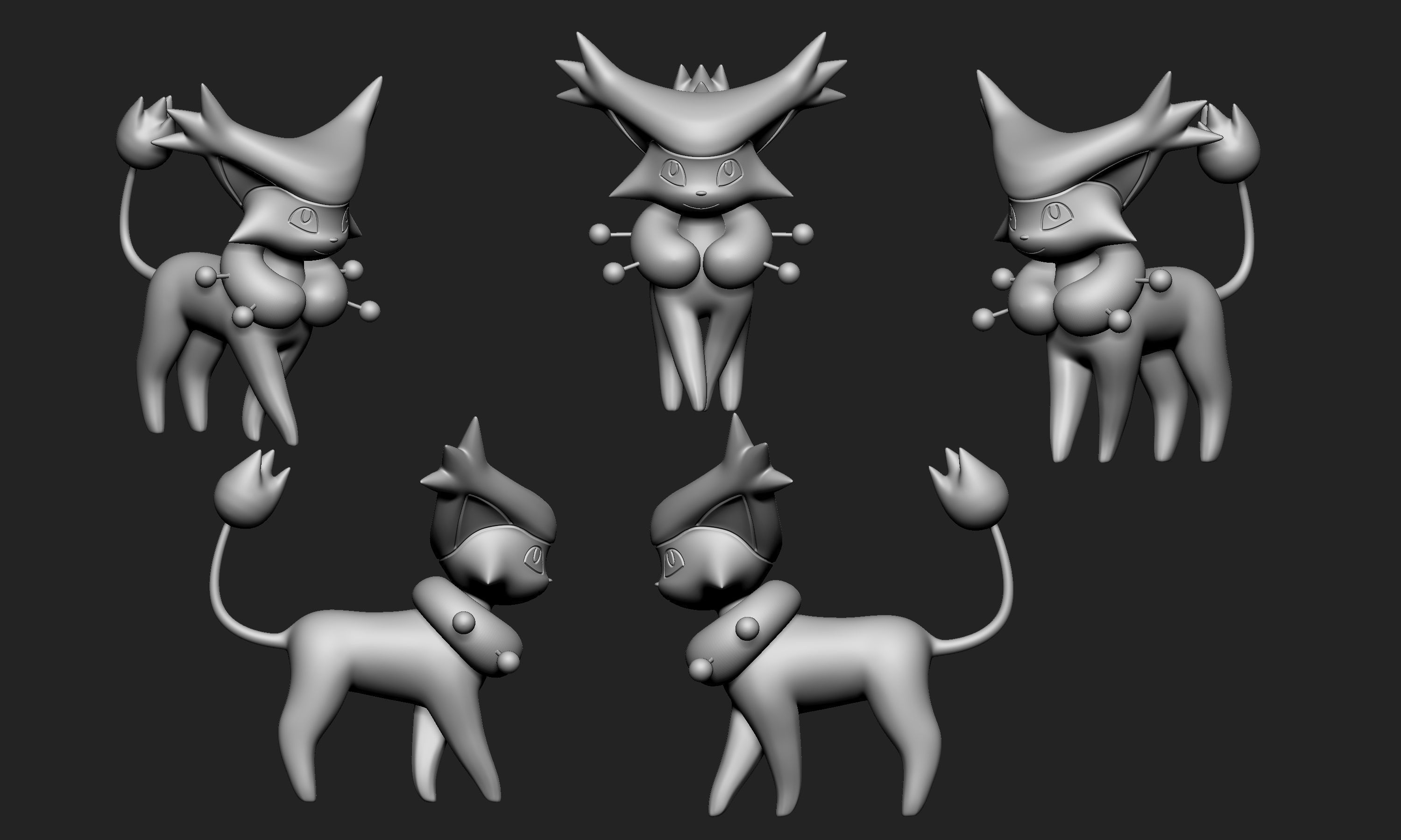 Pokemon - Skitty and Delcatty 3D print model_6