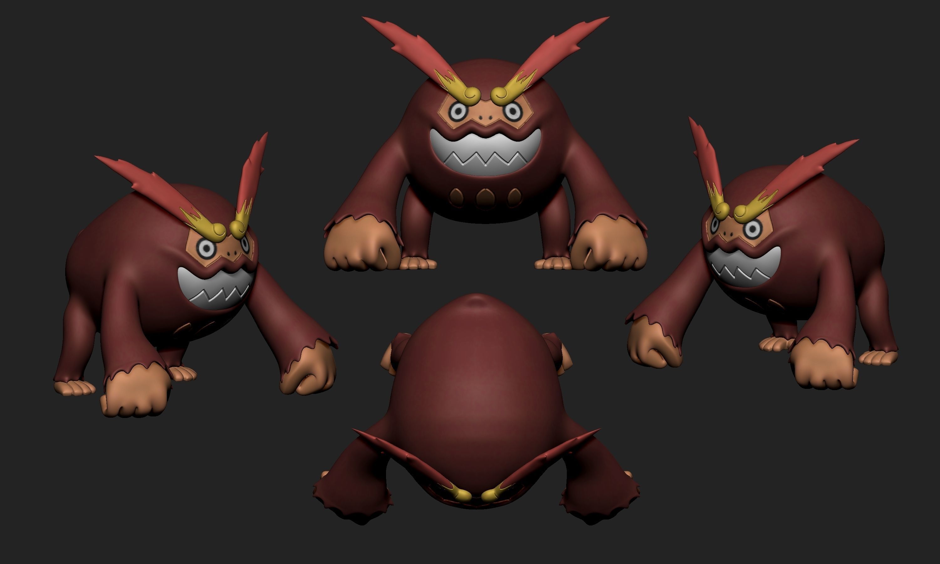 Pokemon - Darmanitan 3D print model_2