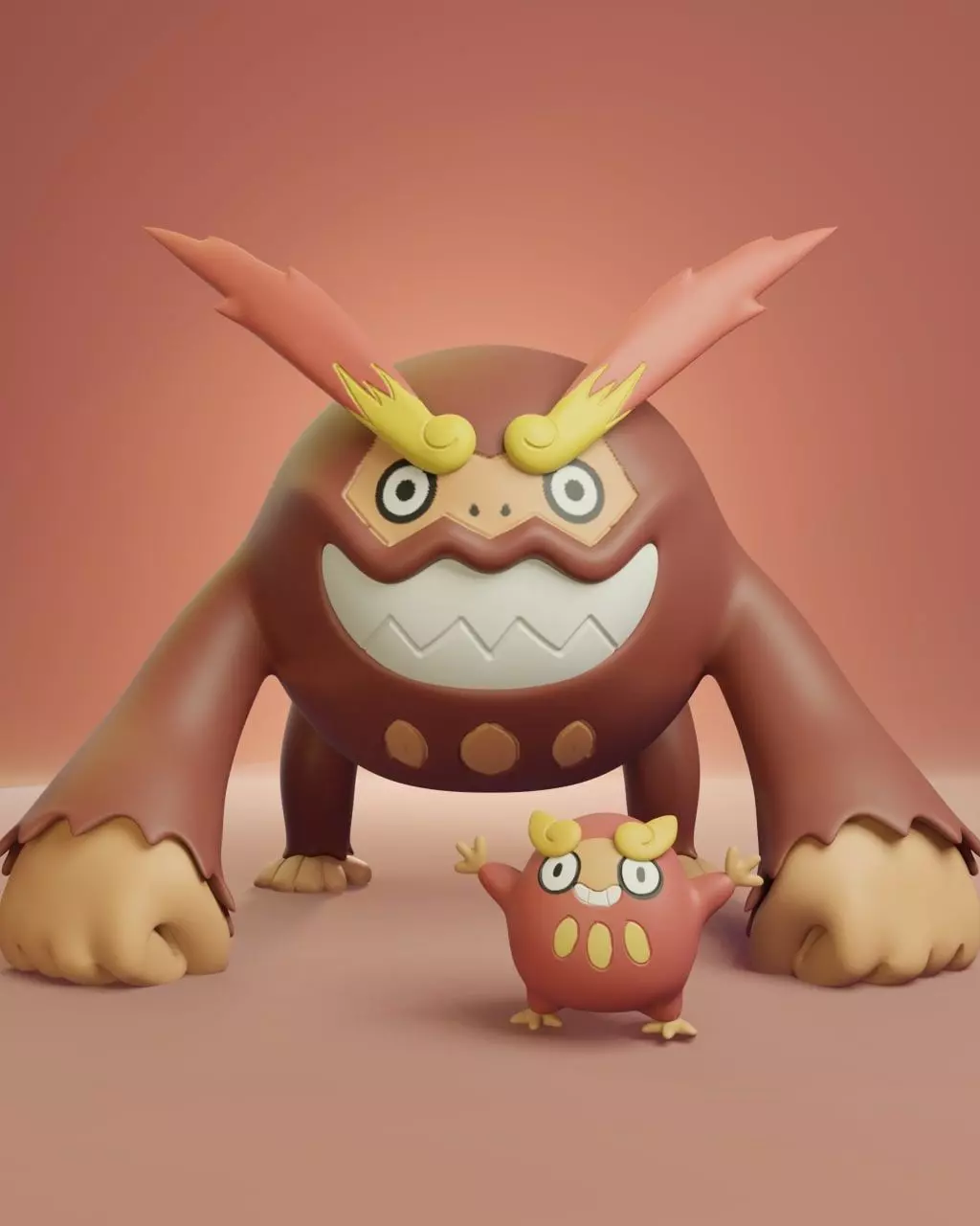 Pokemon - Darumaka and Darmanitan 3D print model