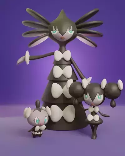Pokemon - Gothita Gothorita and Gothitelle