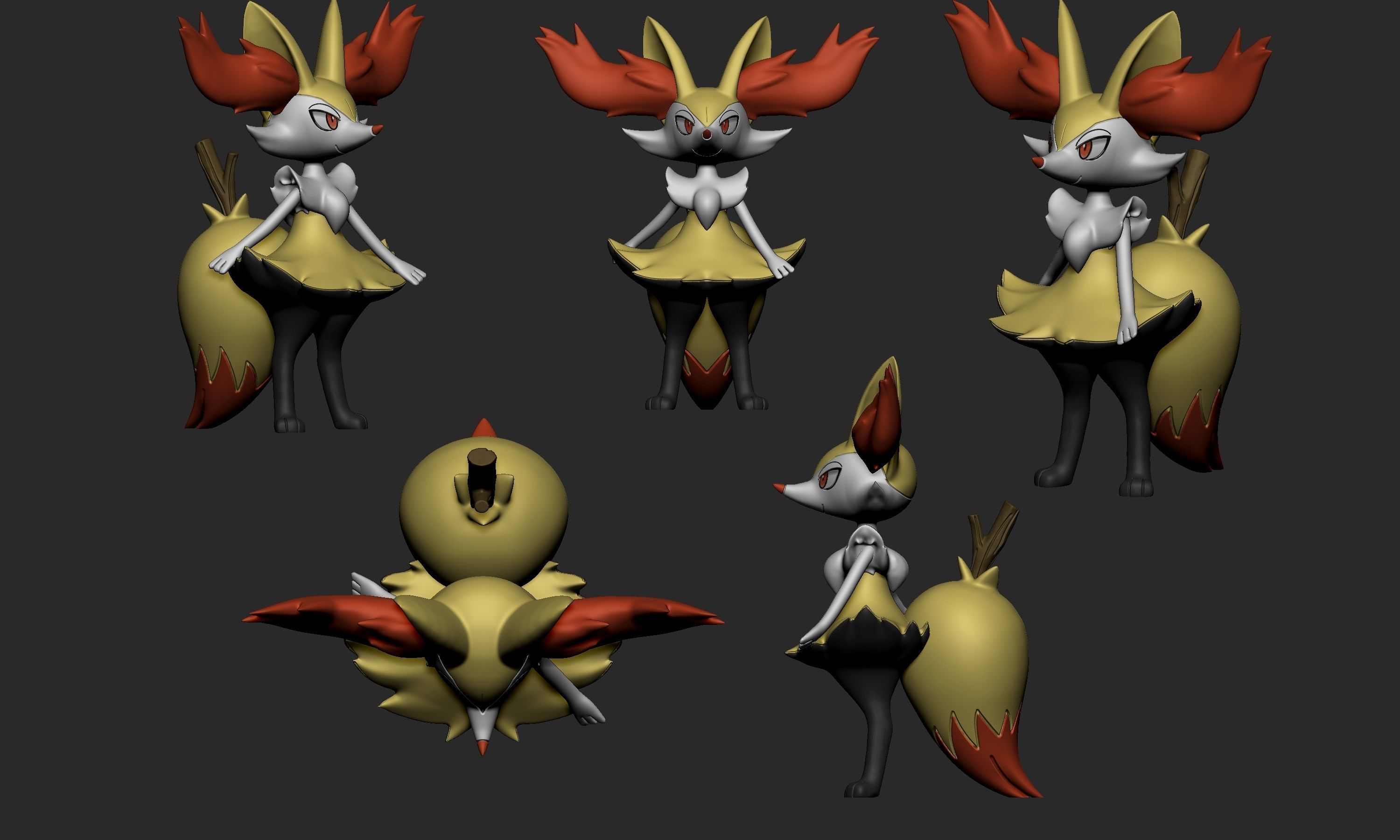 Pokemon - Braixen 3D print model_2