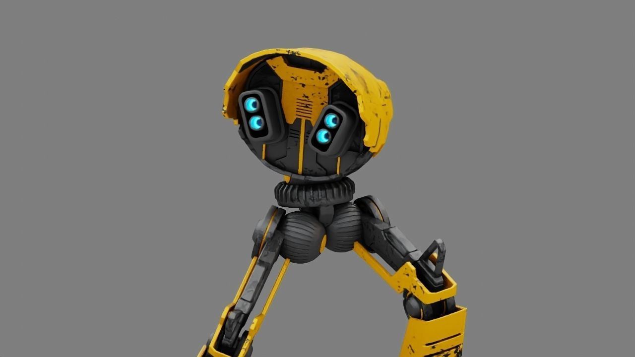 Combat DROID rigged character 3D model_17