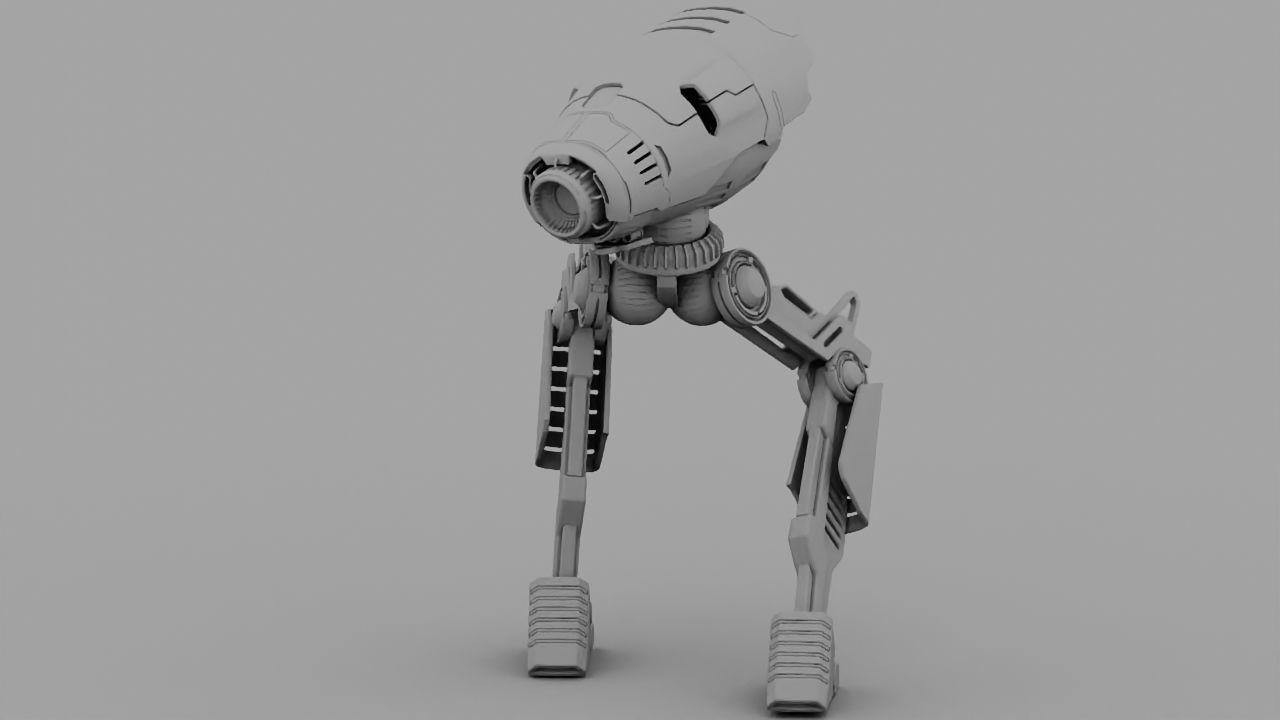 Combat DROID rigged character 3D model_21