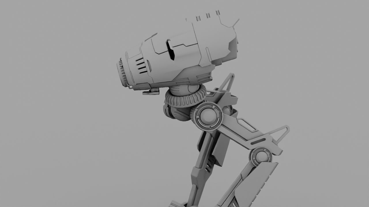 Combat DROID rigged character 3D model_23