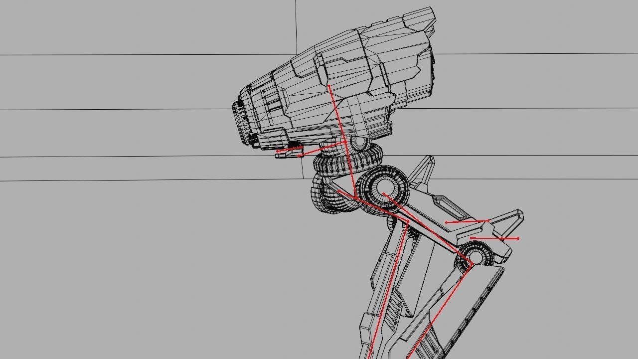 Combat DROID rigged character 3D model_32