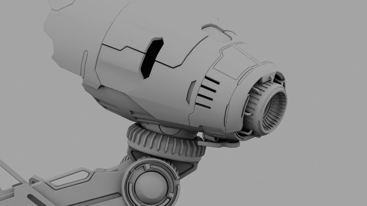 Combat DROID rigged character 3D model_27