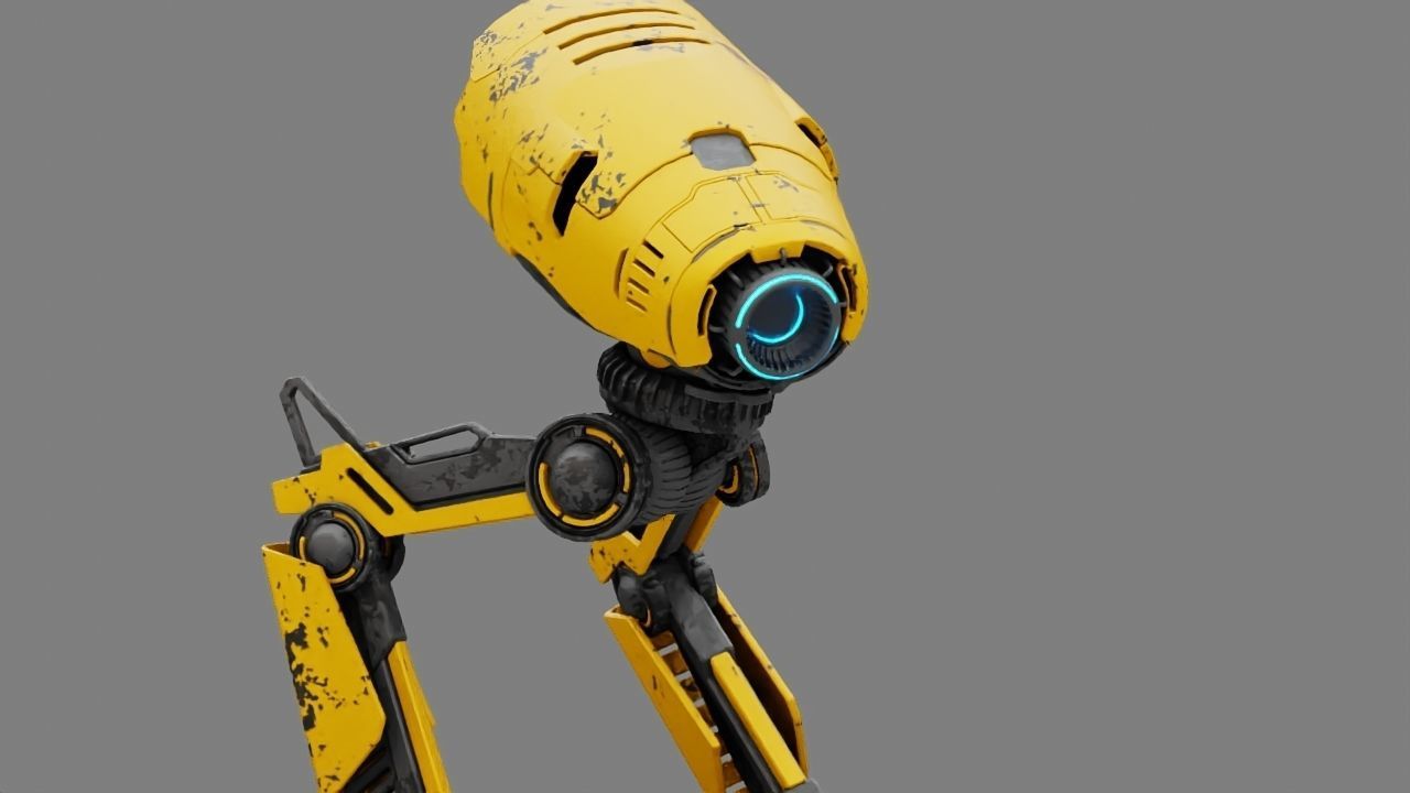 Combat DROID rigged character 3D model_2