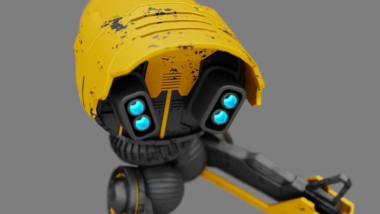 Combat DROID rigged character 3D model_7