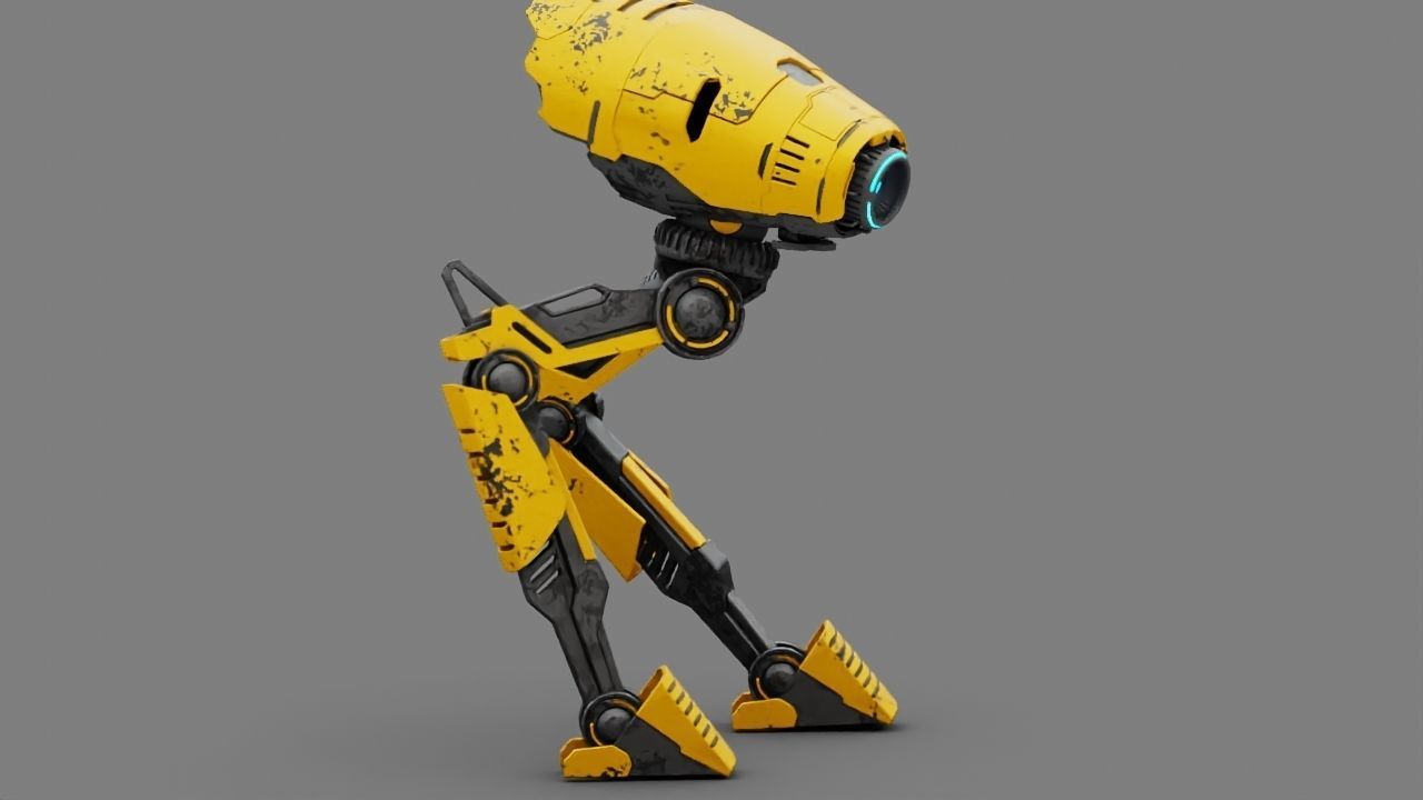 Combat DROID rigged character 3D model_10
