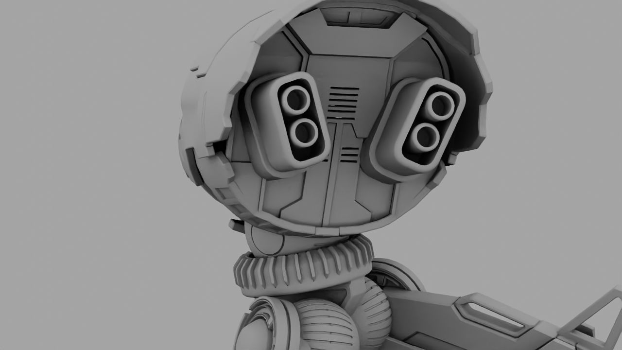 Combat DROID rigged character 3D model_25