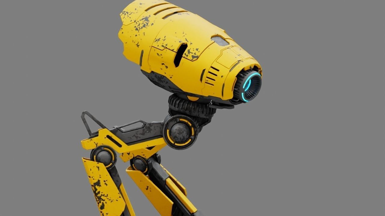 Combat DROID rigged character 3D model_20