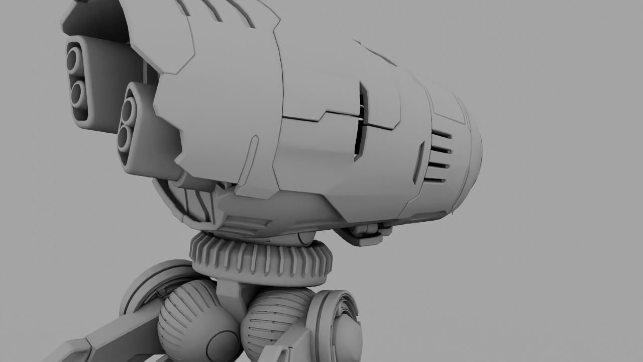 Combat DROID rigged character 3D model_26