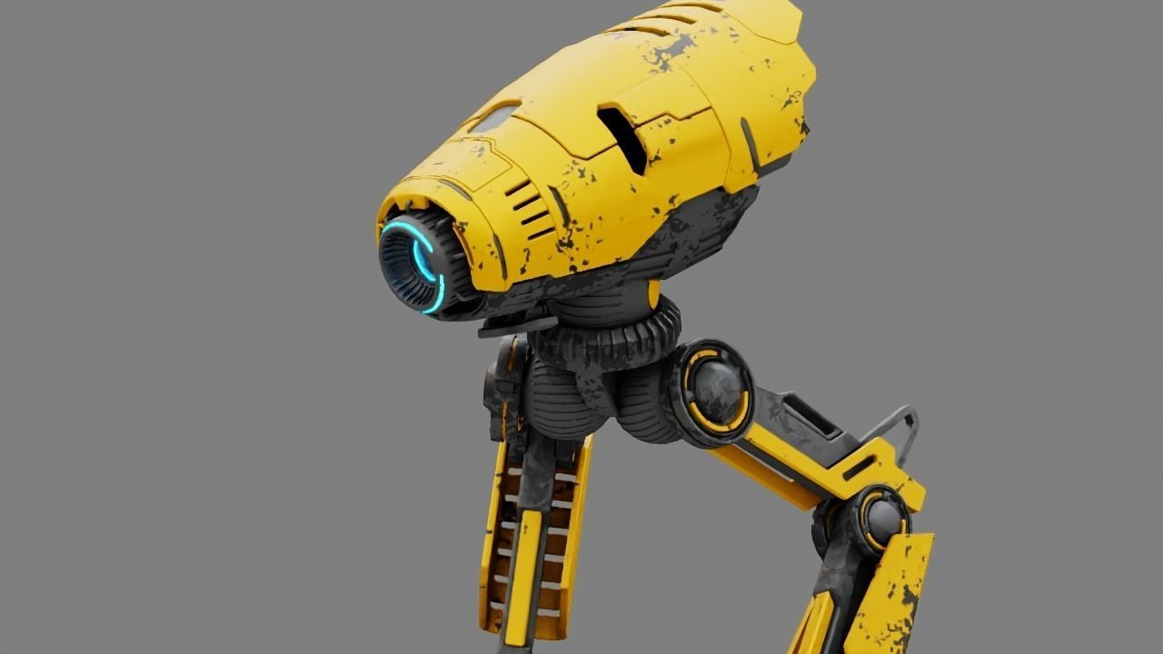 Combat DROID rigged character 3D model_11