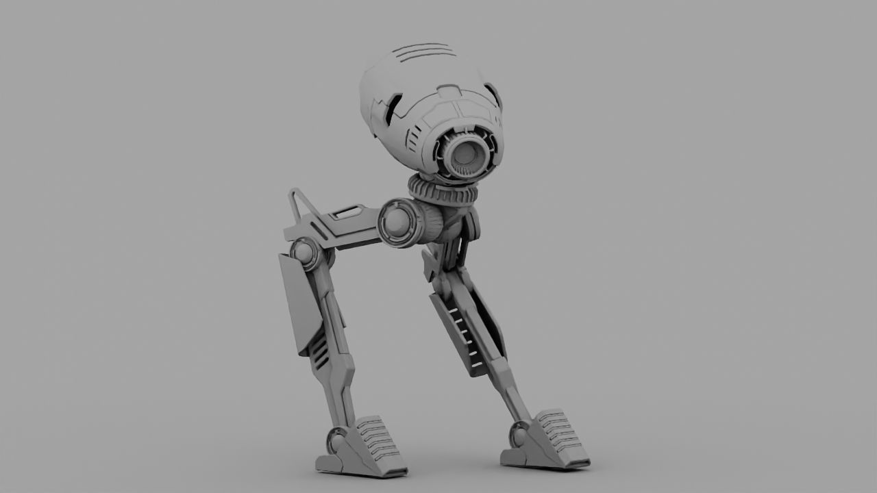 Combat DROID rigged character 3D model_29