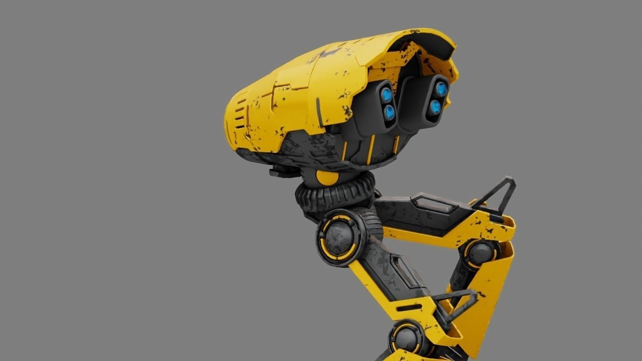 Combat DROID rigged character 3D model_15