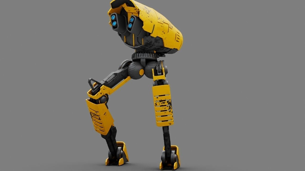 Combat DROID rigged character 3D model_12