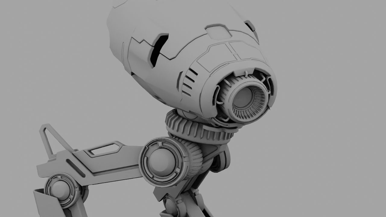 Combat DROID rigged character 3D model_28