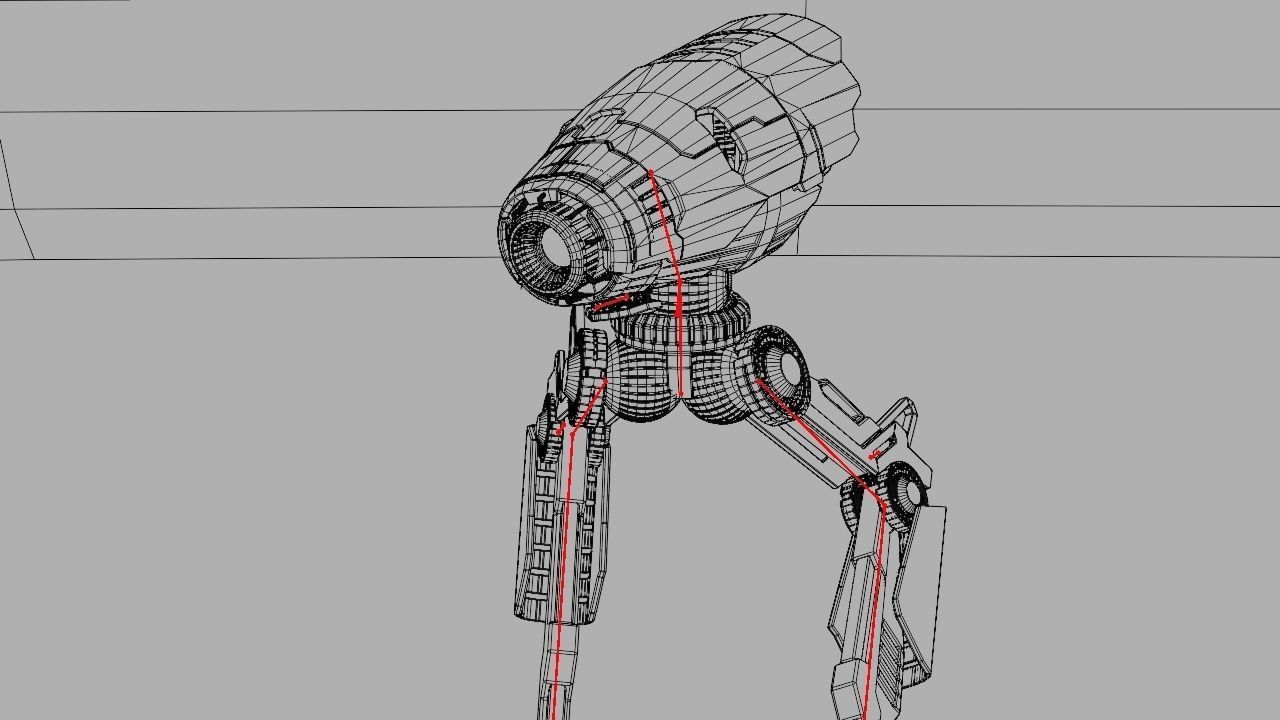 Combat DROID rigged character 3D model_31