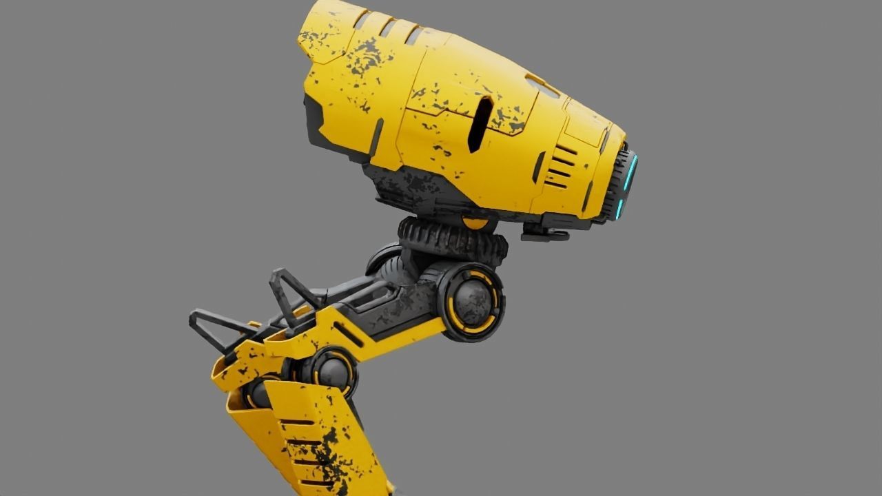 Combat DROID rigged character 3D model_19