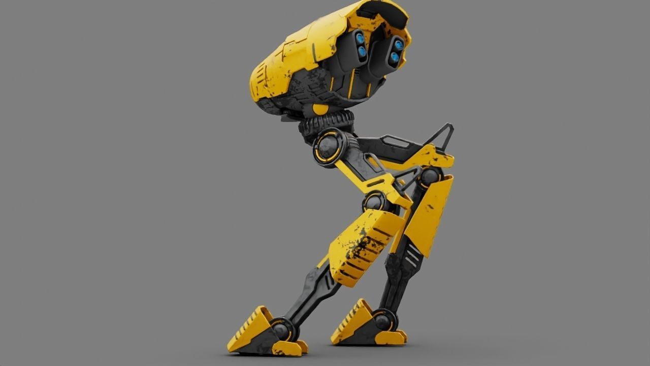 Combat DROID rigged character 3D model_13