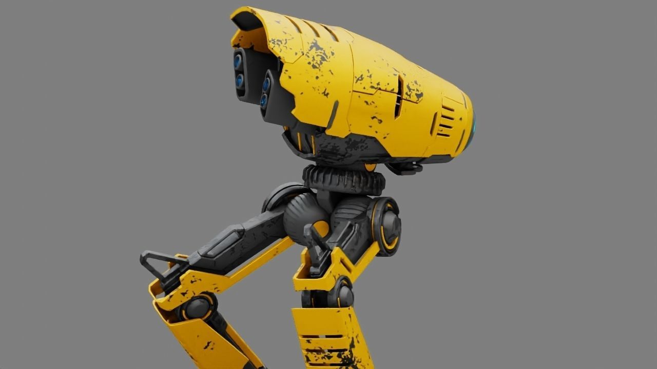 Combat DROID rigged character 3D model_18