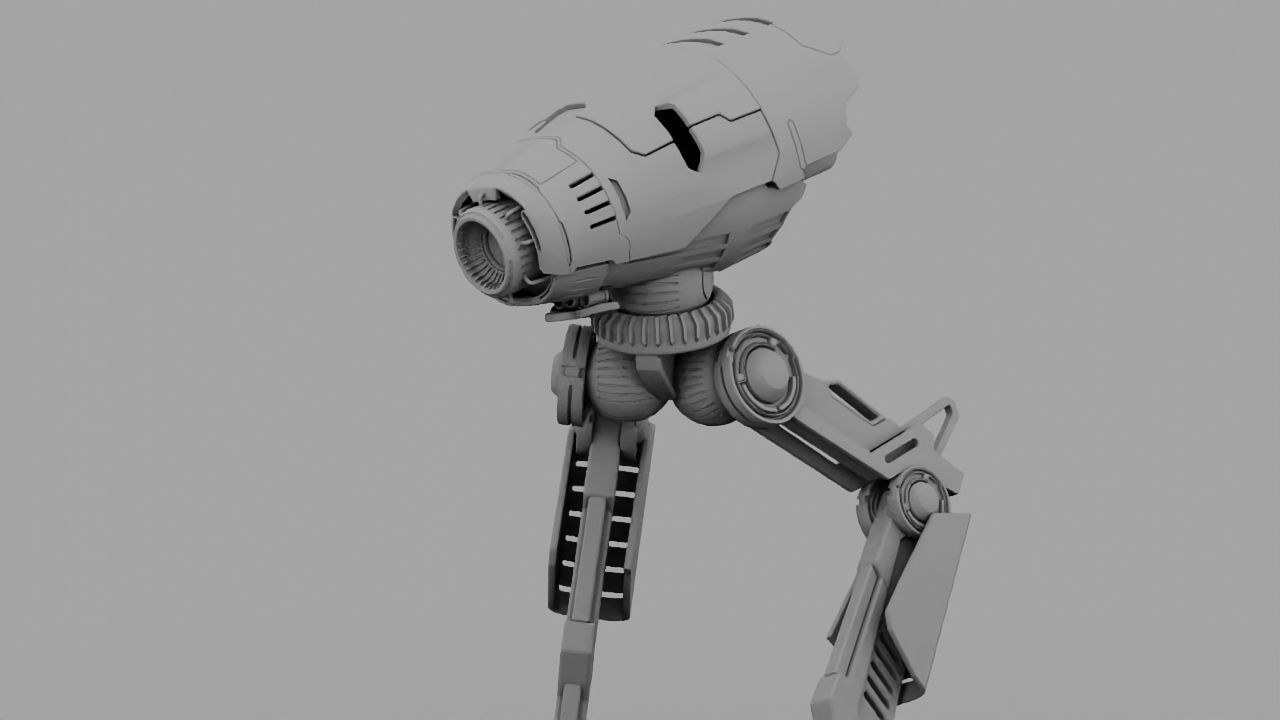 Combat DROID rigged character 3D model_22
