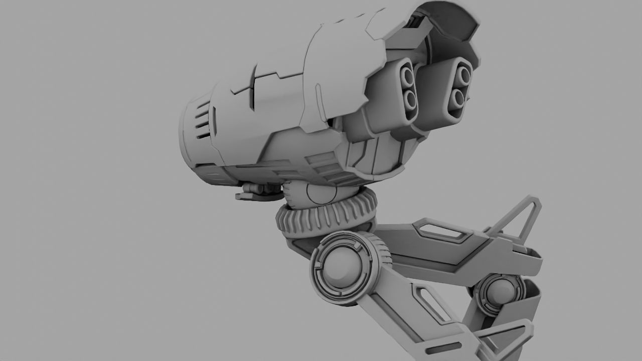 Combat DROID rigged character 3D model_24