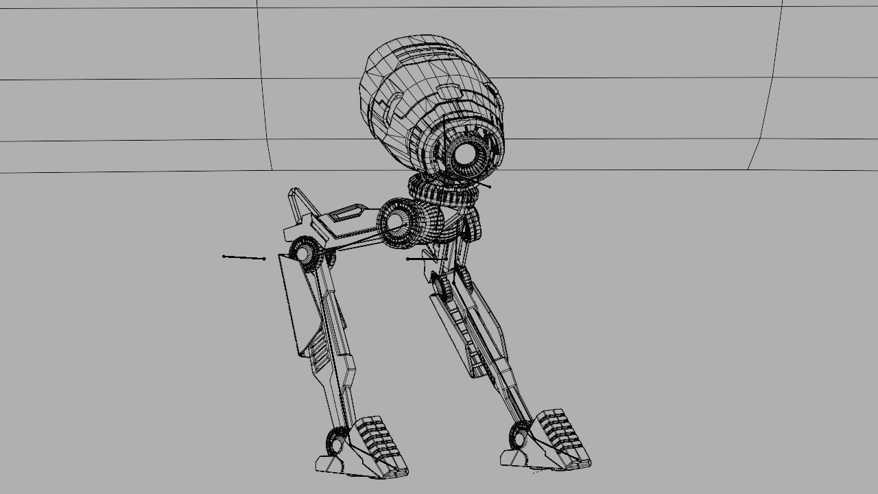 Combat DROID rigged character 3D model_30